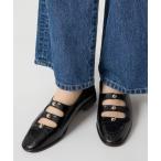ショッピングスタッズ ローファー スタッズトリプルベルトモカフラット20↓↑ レディース