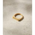 指輪 リング 「金属アレルギー軽減」レクタングル ステンレス ピンキー リング レディース