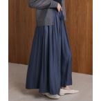 パンツ ギャザーウエストワイドパンツ レディース