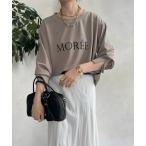 ブラウス シャツ カットジョーゼットMOREEロゴTEEブラウス レディース