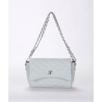 ショルダーバッグ バッグ チェーン ショルダーバッグ キルト キルティング ロゴプレート レディース