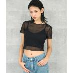 tシャツ リブ ブラトップ × シアー 