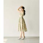 ショッピングミューズ ワンピース アールヌーボー調刺繍ワンピース