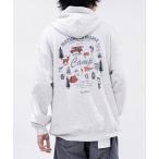 ショッピングイラスト パーカー 「ag」「GERRY/ジェリー」キャンプイラスト ライトウォーム裏起毛 パーカー メンズ レディース