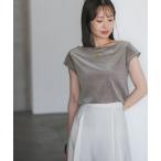 tシャツ 「追加」シアーベロアキャップスリーブTee レディース