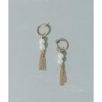 イヤリング パールシャワーチェーンイヤリング レディース