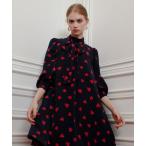 ワンピース WEB限定「LOULOU WILLOUGHBY」デシンハートプリントフラッパーワンピース