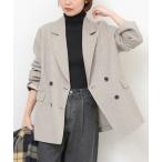 ジャケット テーラードジャケット 「追加」ツイーディーツイルテーラードダブルジャケット レディース