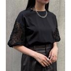 tシャツ 「&g'aime」レースパフスリーブT Bloom Puff Lace Tee レディース