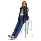 「BURTON」 長袖ネルシャツ S ダークネイビー レディース