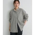 ブラウス シャツ 「追加」バンドカラーシャツ レディース