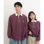 ショッピングポロシャツ メンズ ポロシャツ 「bbO」ロゴオーバーポロシャツ メンズ レディース