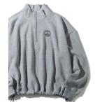 ショッピングTOKYO トレーナー スウェット 「Paris Saint-Germain/パリサンジェルマン」裏起毛 裾ドロスト エンブレムロゴ ハーフジップ スウェットトレ