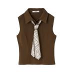 tシャツ ボウタイポロカットプルオーバー レディース