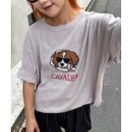 tシャツ 「ユニセックス」アニマル柄犬サマーニット半袖Tシャツ メンズ レディース