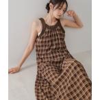 ショッピングバブ ワンピース 「S・Mサイズ展開」チェックアメスリフレアワンピース