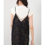 ワンピース 「S・Mサイズ展開」フラワーレースＩラインキャミワンピース