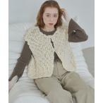ベスト ジレ ハンドニットベスト レディース
