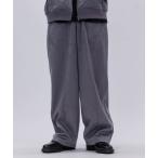  слаксы [a][NAIVE MAGIC] обратная сторона ворсистый cut замша легкий широкий слаксы мужской женский 