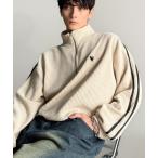 ショッピングコーデュロイ トレーナー スウェット 「Classical Origin」「素材推し。」コーデュロイ素材Wラインハーフジップトレーナー／Corduroy Doubl