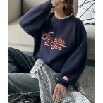 ニット セーター 「JaVaジャバコラボ」後ろタックで作る旬シルエット♪サガラ刺繍風ロゴコクーンニット レディース