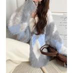 ショッピングアーガイル カーディガン 羽織るだけで旬顔＆スタイルアップを叶える長起毛アーガイルカーディガン レディース