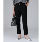 パンツ 「はっ水/後ろウエストゴム/洗える」ストレッチテーパードパンツ レディース