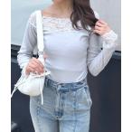 tシャツ 「mline」レースオフショル カットソー レディース