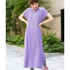 「Kappa」 半袖ワンピース MEDIUM パープル レディース
