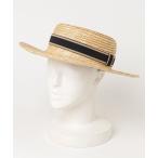 「PLST」 リボンストローハット - ベージュ レディース