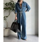 「DouDou」 オールインワン 36 ブルー レディース