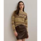 ショッピングリネン ニット セーター ジオストライプ コットンリネン セーター レディース