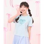 tシャツ 25th anniversary 「冷感」キラキラハートロゴTシャツ キッズ 子供服 女の子