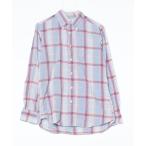 ショッピングINDIVIDUALIZED 「INDIVIDUALIZED SHIRTS」 チェック柄長袖シャツ 15-32 ブルー メンズ