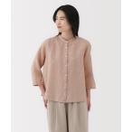 「無印良品」 7分袖ブラウス X-LARGE ブラウン レディース