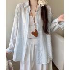 ブラウス シャツ シャツカーディガン 3Dフラワープリント 透け感 UV対策 シャツ 花柄サマーカーディガン 薄手 レディース