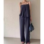 セットアップ キャミトップス+ワイドパンツセットアップ レディース