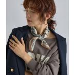 スカーフ バンダナ 「こなれ感をプラス」シルクパターンスカーフ レディース