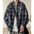 「NEW GENTLEMAN」 長袖ネルシャツ M ネイビー メンズ