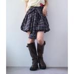 スカート 「25AW」バルーンチェックスカパン