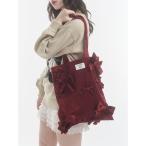 トートバッグ ベロアリボントートバッグ A4サイズ レディース