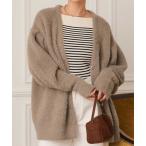 カーディガン ミニシャギーニットカーディガン レディース