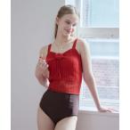 ショッピングコサージュ 水着 バラコサージュ付ニットビキニ/水着 レディース