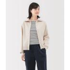 ブルゾン アウター 婦人　洗えるミラノリブ編みブルゾン レディース
