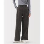 ショッピングワイドパンツ パンツ 婦人　ムラ糸　チノタックワイドパンツ　股下長め レディース