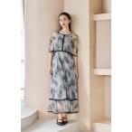 ドレス ドローイングフラワードレス パーティードレス オケージョンドレス 結婚式 二次会 同窓会 成人式 お呼ばれワンピース