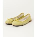 「Repetto」 リボンバレエシューズ 38 イエロー レディース