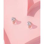 イヤリング Cubicミニハートイヤリング レディース