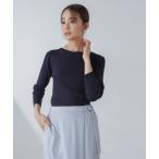 ショッピングnano 「NANO universe」 長袖ニット FREE ネイビー レディース