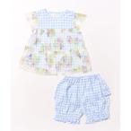 ベビー服 ロンパース 「ベビー」オリジナルフラワーチュールプリントチュニックパンツセット